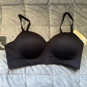 Truekind supportive comfort wireless shaping bra & extender. Black, large, nwt.